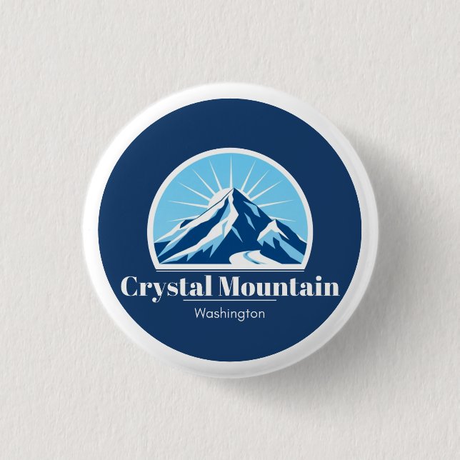 Crystal Mountain Washington Resort Button (Vorderseite)