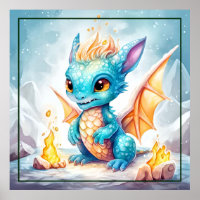 Crystal Niedlich Baby Blue Dragon