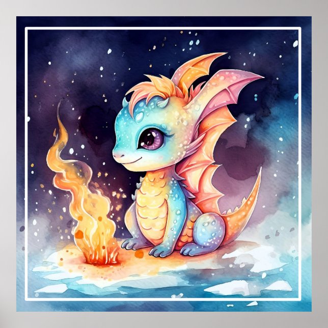 Crystal Niedlich Baby Dragon Poster (Vorne)