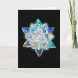 Crystal on Black Greeting Card Karte