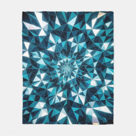 Crystal pattern Ocean Hues Kaleidoscope Pattern Fleecedecke