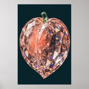 Crystal Peach Poster — Crystal Harvest