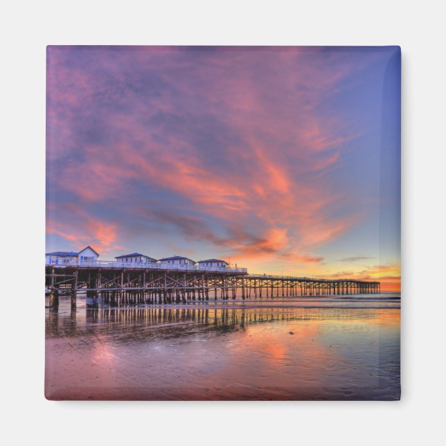 Crystal Pier Sunset Magnet (Vorne)