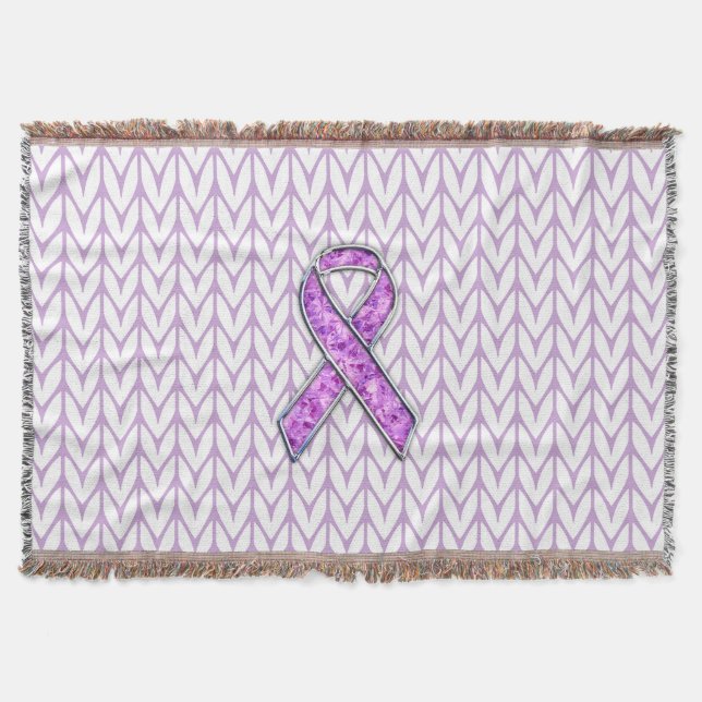 Crystal Pink Ribbon Bewusstsein Knittern Decke (Vorderseite)