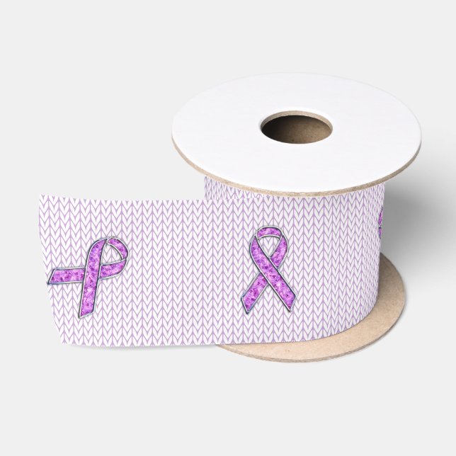 Crystal Pink Ribbon Bewusstsein Knittern Satinband (Spule)