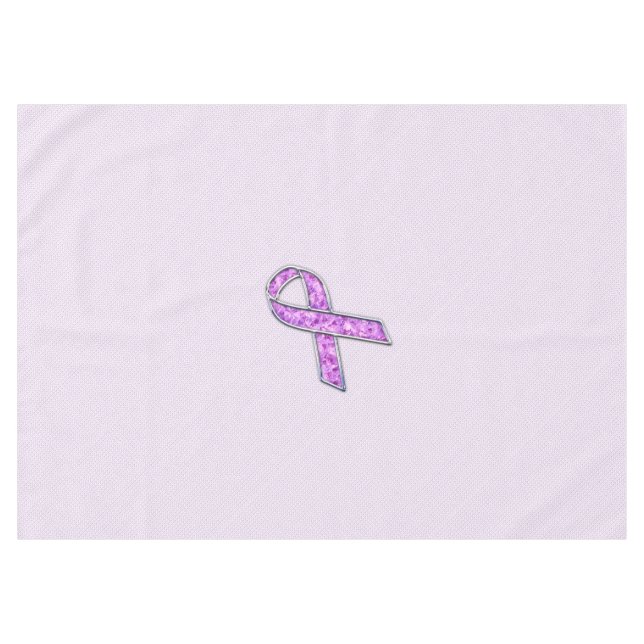 Crystal Pink Ribbon Bewusstsein Knittern Tischdecke (Vorderseite (Horizontal))