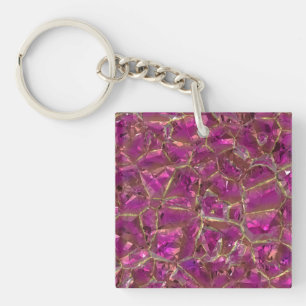 Crystal Pink und Gold Schlüsselanhänger