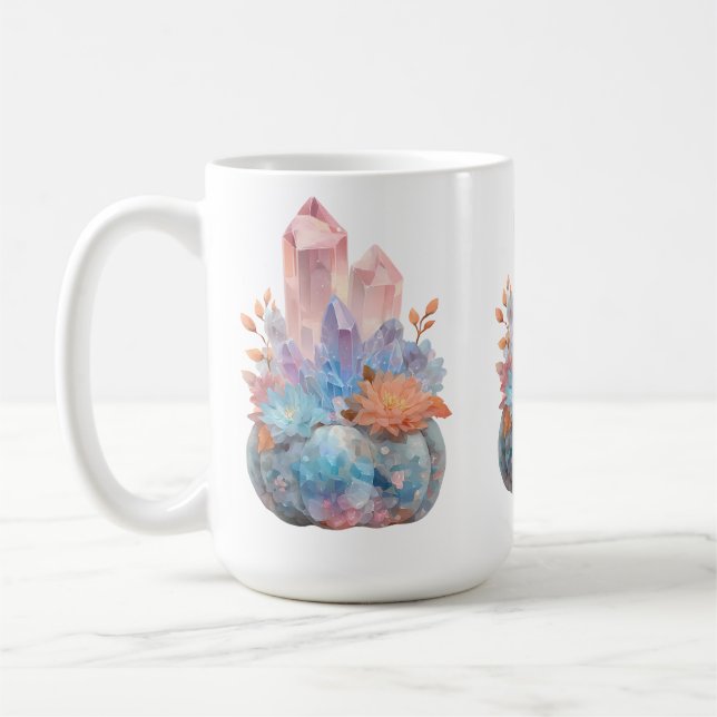 Crystal Pumpkin Halloween Magic T - Shirt Kaffeetasse (Links)