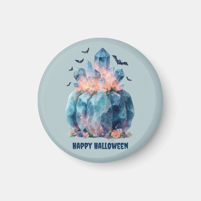 Crystal Pumpkin Halloween Magnet (Vorne)