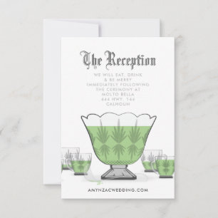 Crystal Punch Bowl Empfang Umschließkarte RSVP Karte