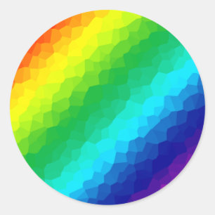Crystal Rainbow Runder Aufkleber
