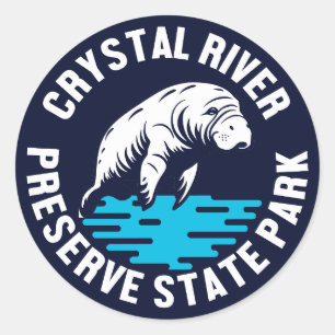 Crystal River Preserve Staat Park Runder Aufkleber