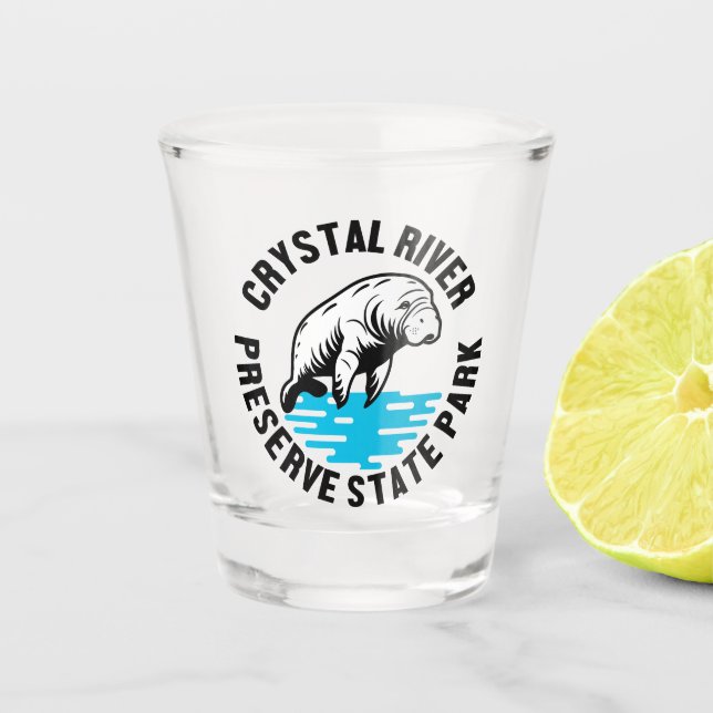 Crystal River Preserve Staat Park Schnapsglas (Vorderseite)