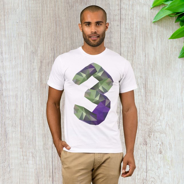 Crystal Schriftart Number 3 Mens T - Shirt (Von Creator hochgeladen)