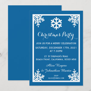 Crystal Snowflake Christmas Party Invitation Einladung