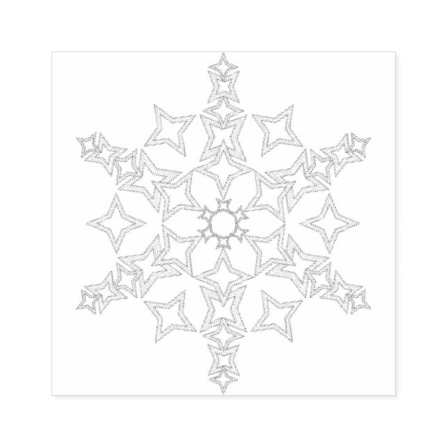 Crystal Snowflake Gummistempel (Prägung)