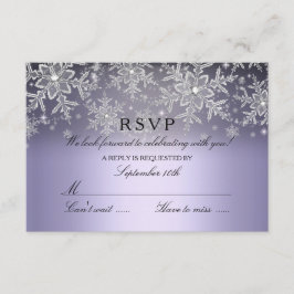 Crystal Snowflake Lila Winter UAWG RSVP Karte