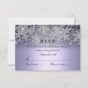 Crystal Snowflake Lila Winter UAWG RSVP Karte