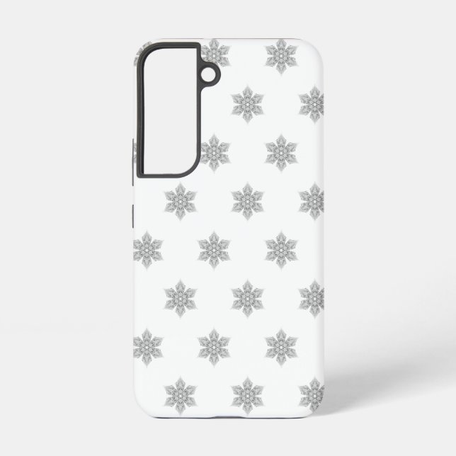 Crystal Snowflake Muster - Samsung Galaxy Hülle (Rückseite)