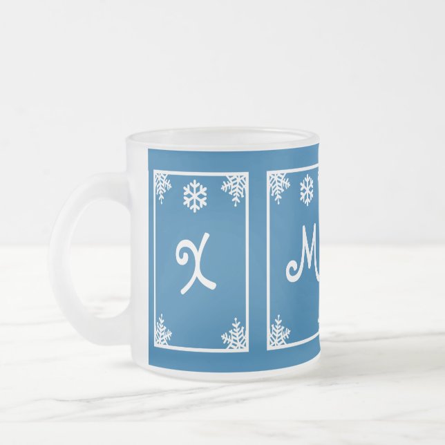 Crystal Snowflake Weihnachten Mattierter Glass Kaf Mattglastasse (Links)