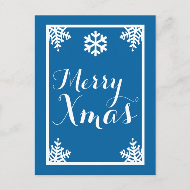 Crystal Snowflake Weihnachtsfeiertag Postkarte (Vorderseite)