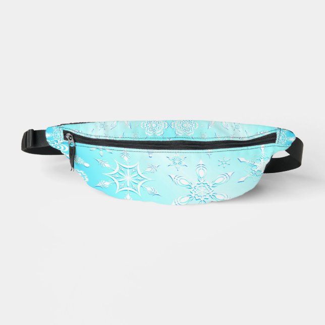 Crystal Snowflakes Pattern Bauchtasche (Vorderseite)