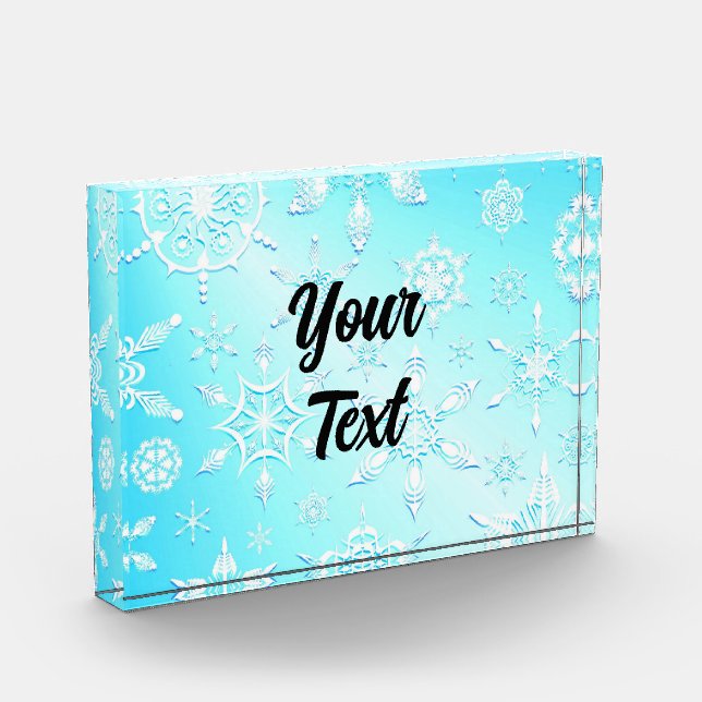 Crystal Snowflakes Pattern Fotoblock (Links)