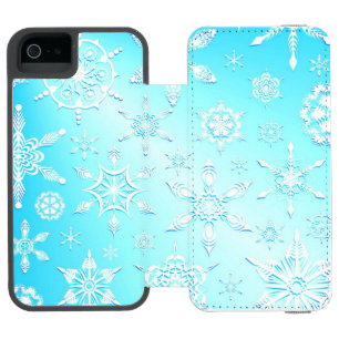Crystal Snowflakes Pattern Incipio Watson™ iPhone 5 Geldbörsen Hülle