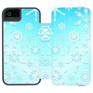 Crystal Snowflakes Pattern Incipio Watson™ iPhone 5 Geldbörsen Hülle