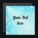 Crystal Snowflakes Pattern Magnetkarte<br><div class="desc">Crystal Snowflakes Pattern. Design Copyright BluedarkkArt</div>