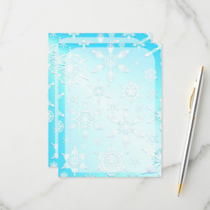Crystal Snowflakes Pattern RSVP Karte