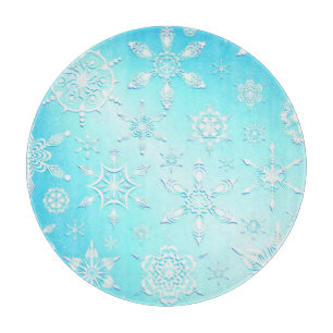 Crystal Snowflakes Pattern Schneidebrett