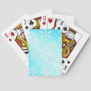 Crystal Snowflakes Pattern Spielkarten