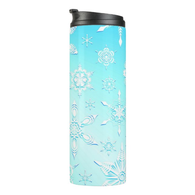 Crystal Snowflakes Pattern Thermosbecher (Nach rechts gedreht)