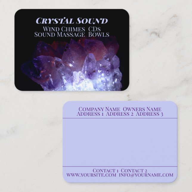 Crystal Sound - Carte de visite (Devant / Derrière)