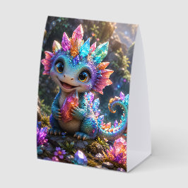 Crystal Sprout – Süße Kristall-Drache Fantasy-Kuns Tischaufsteller