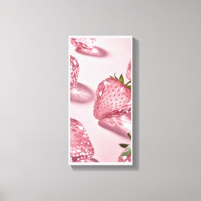 Crystal Strawberry - Sparkling Leinwanddruck (Vorderseite)
