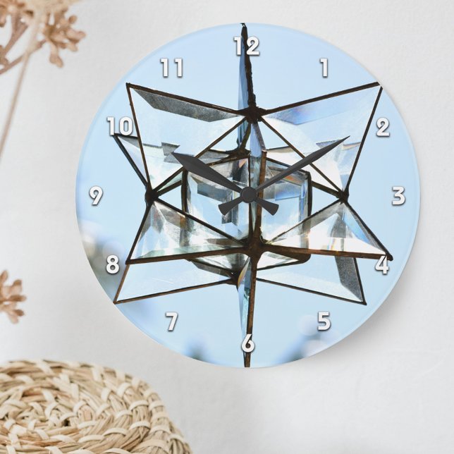 Crystal SunCatcher Light Blue Acrylic Wall Clock Große Wanduhr (Von Creator hochgeladen)