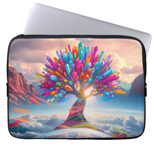 Crystal Sunrise Laptopschutzhülle (Vorderseite)