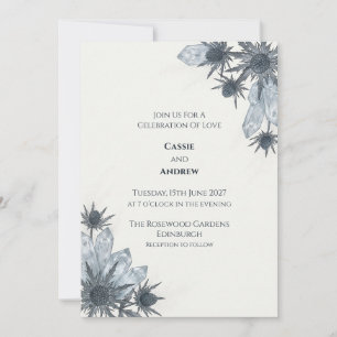 Crystal Thistle Schottische Hochzeitseinladung Einladung