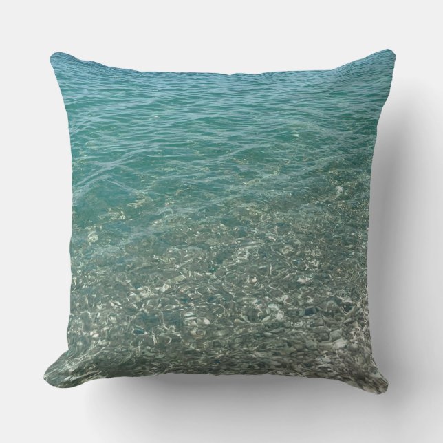 Crystal Water Beach Vibe Kissen (Vorderseite)