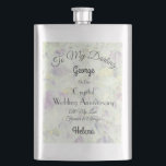 Crystal Wedding Anniversary Classic Flask Flachmann<br><div class="desc">Herrliches personalisiertes Geschenk für den Weihnachtssommer.</div>