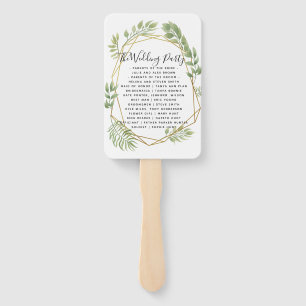 Crystal wedding HAND FANS Programmordnung Fächer