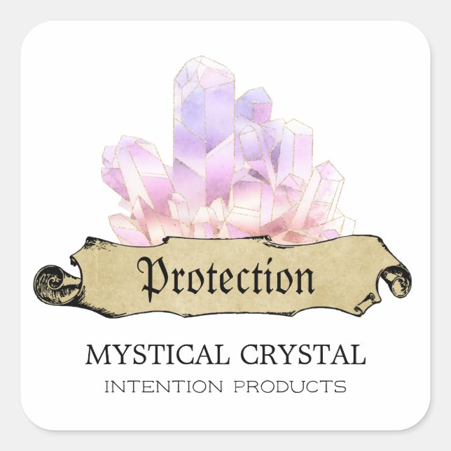 Crystal Witch White Spell Étiquettes (Devant)