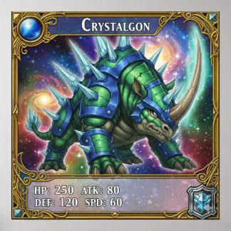 Crystalgon Trading Card Poster