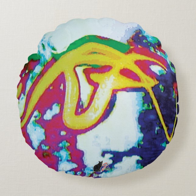 Crystalize-KC-Image Rundes Kissen (Vorderseite)