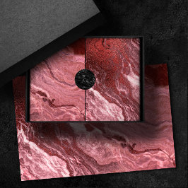 Crystalized Red Agate | Ruby Crimson Marbled Stone Seidenpapier