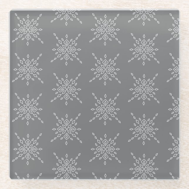 Crystalized Snowflake Glasuntersetzer (Vorderseite)