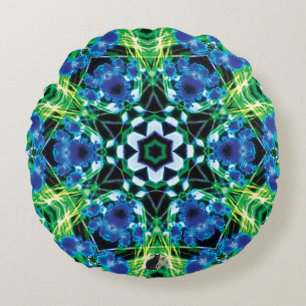 Crystalmarine Kaleidoskop Rundes Kissen