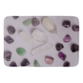 Crystals Gems Energy Vibes Design Bath Mat Badematte